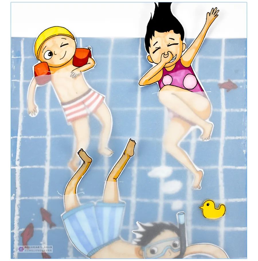 夏天的游泳池怎么画,幼儿园夏天游泳池画