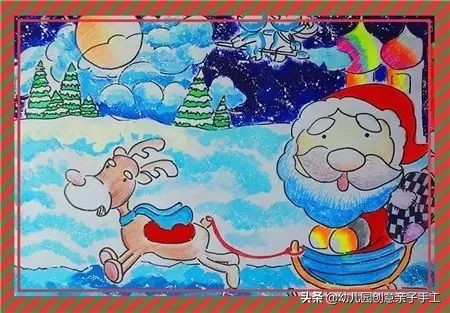 圣诞节儿童画画,圣诞节画画作品大全12岁