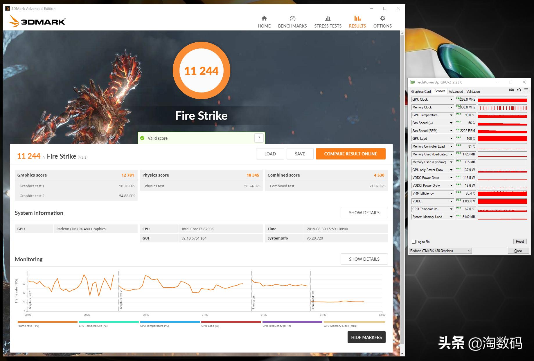 89°C警告：高温燥热一脉相承的AMD涡*公轮**版RX4808GB显示卡