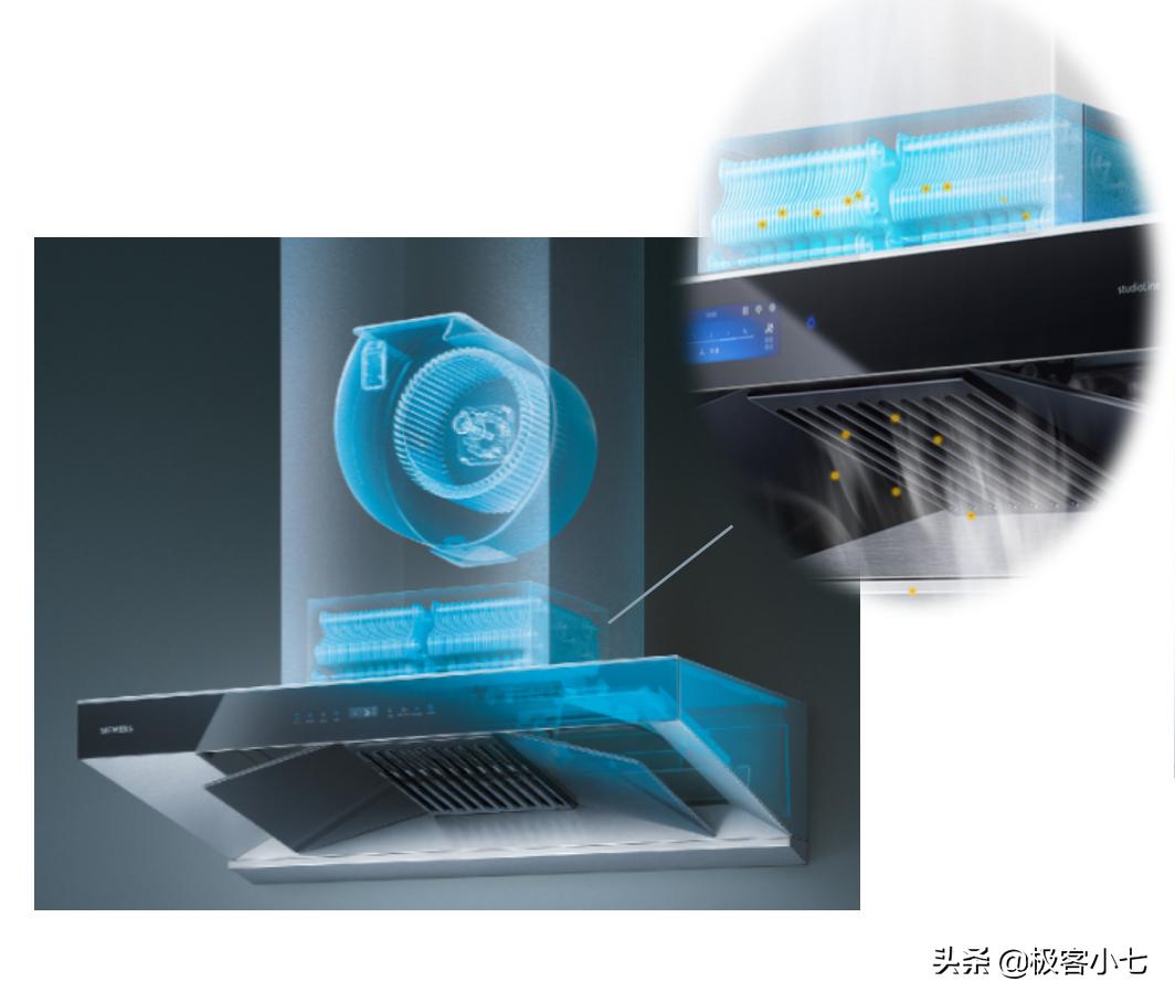 西门子展翼油烟机挥手感应,西门子智能油烟机