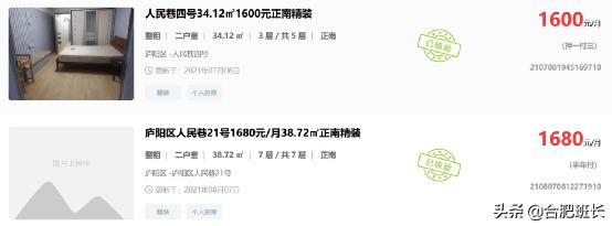 合肥房价每个区是多少,合肥出租房价格是多少钱一个月