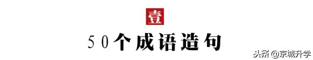 小学语文成语句子专项练习,小学生必背成语及解释造句