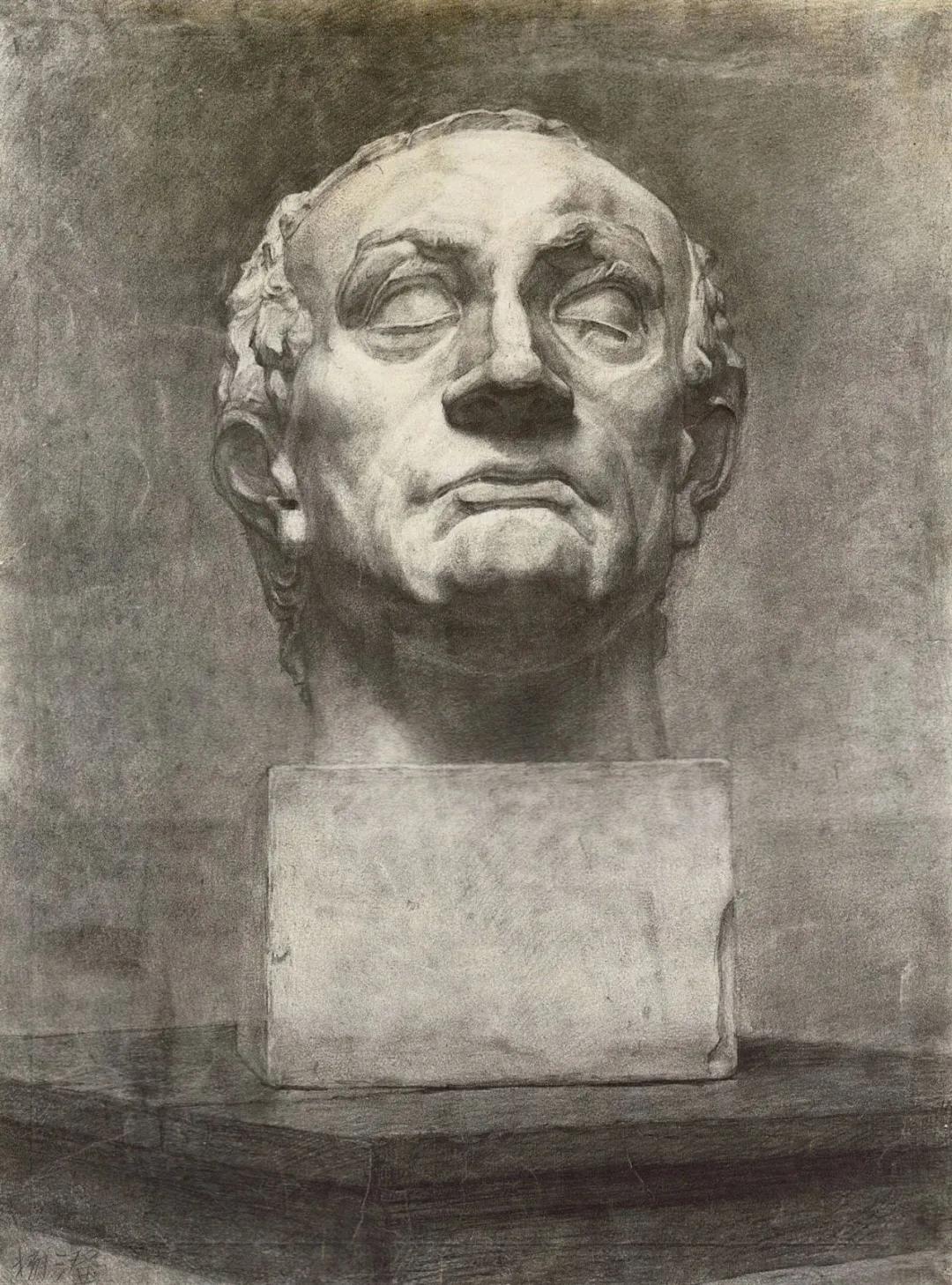 素描石膏像大师作品,石膏像名师