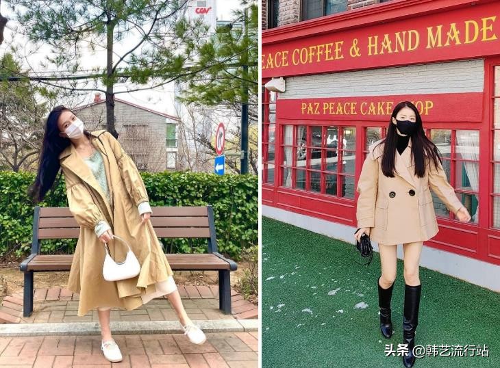 韩国风衣配什么衣服好看,韩系风衣如何穿搭好看