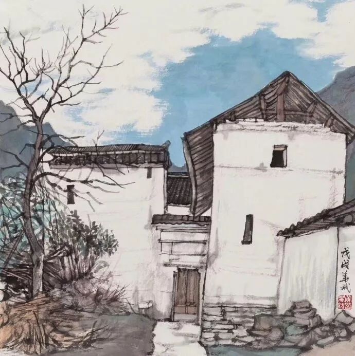 优秀的色彩风景写生作品,下乡风景速写写生教程