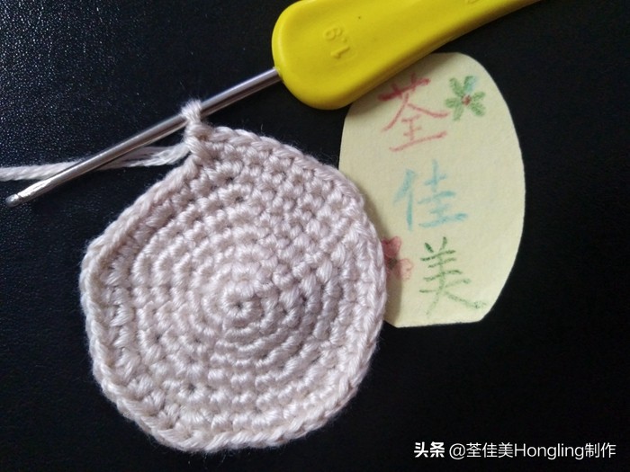 马蹄莲花的钩织教程,马蹄莲宽叶子的钩织教程