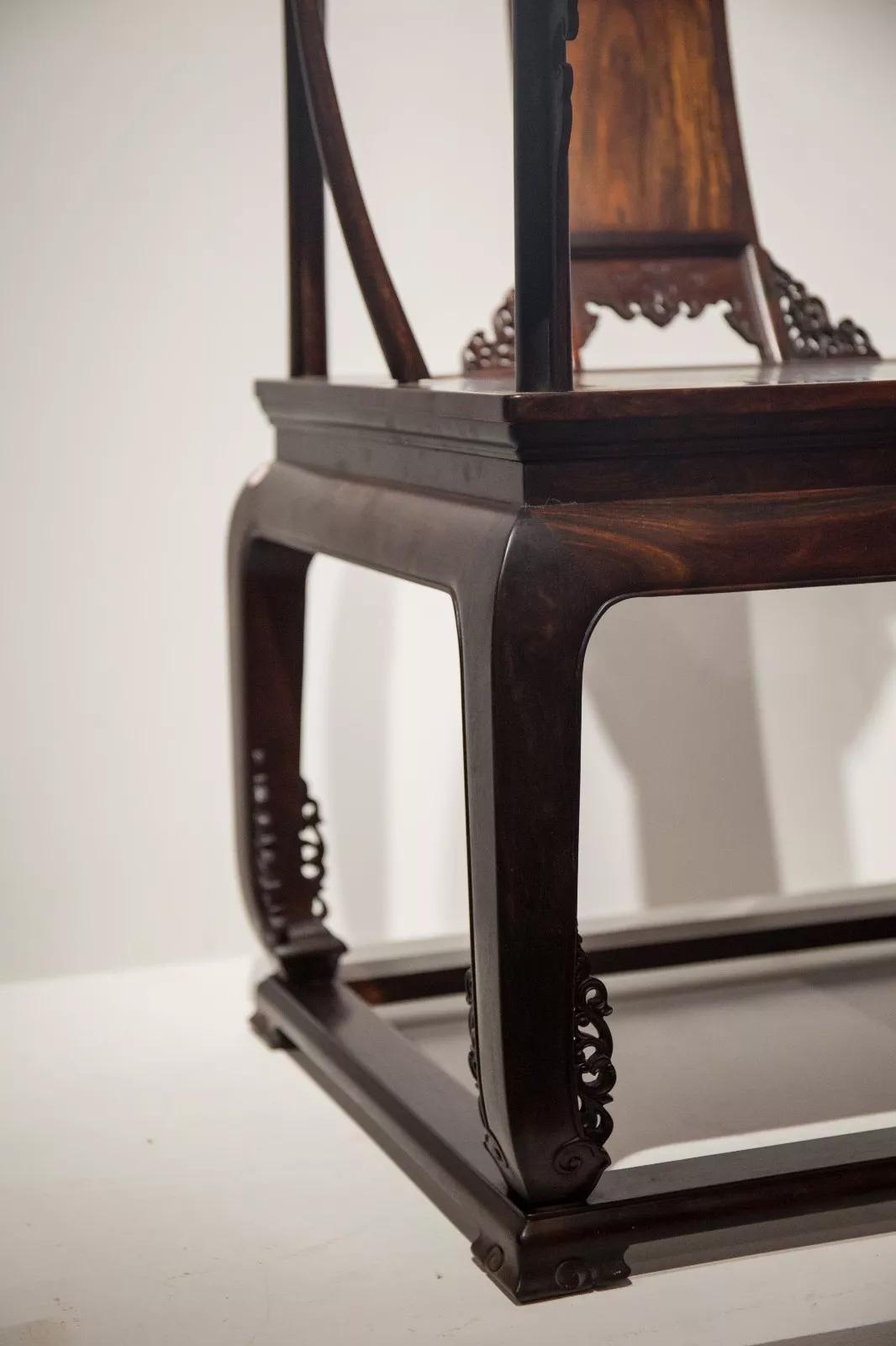 小叶紫檀如意云纹圈椅,小叶紫檀皇宫圈椅