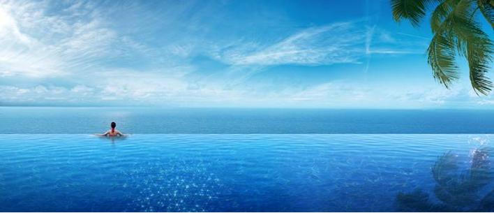 惠州离海超近的5星酒店!正海景+2人自助早晚+私家沙滩+无边泳池