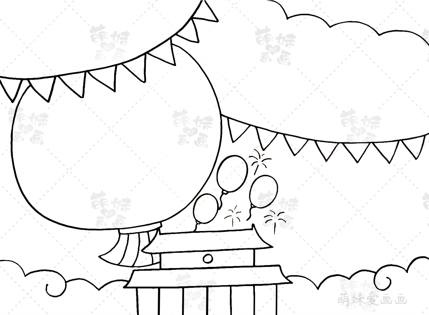 国庆节手抄报素材大全简笔画,手抄报简笔画国庆节天安门