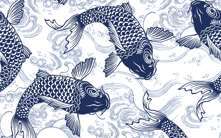 创意新中国风国潮故宫祥云仙白鹤电视背景墙海报展板PSD设计素材