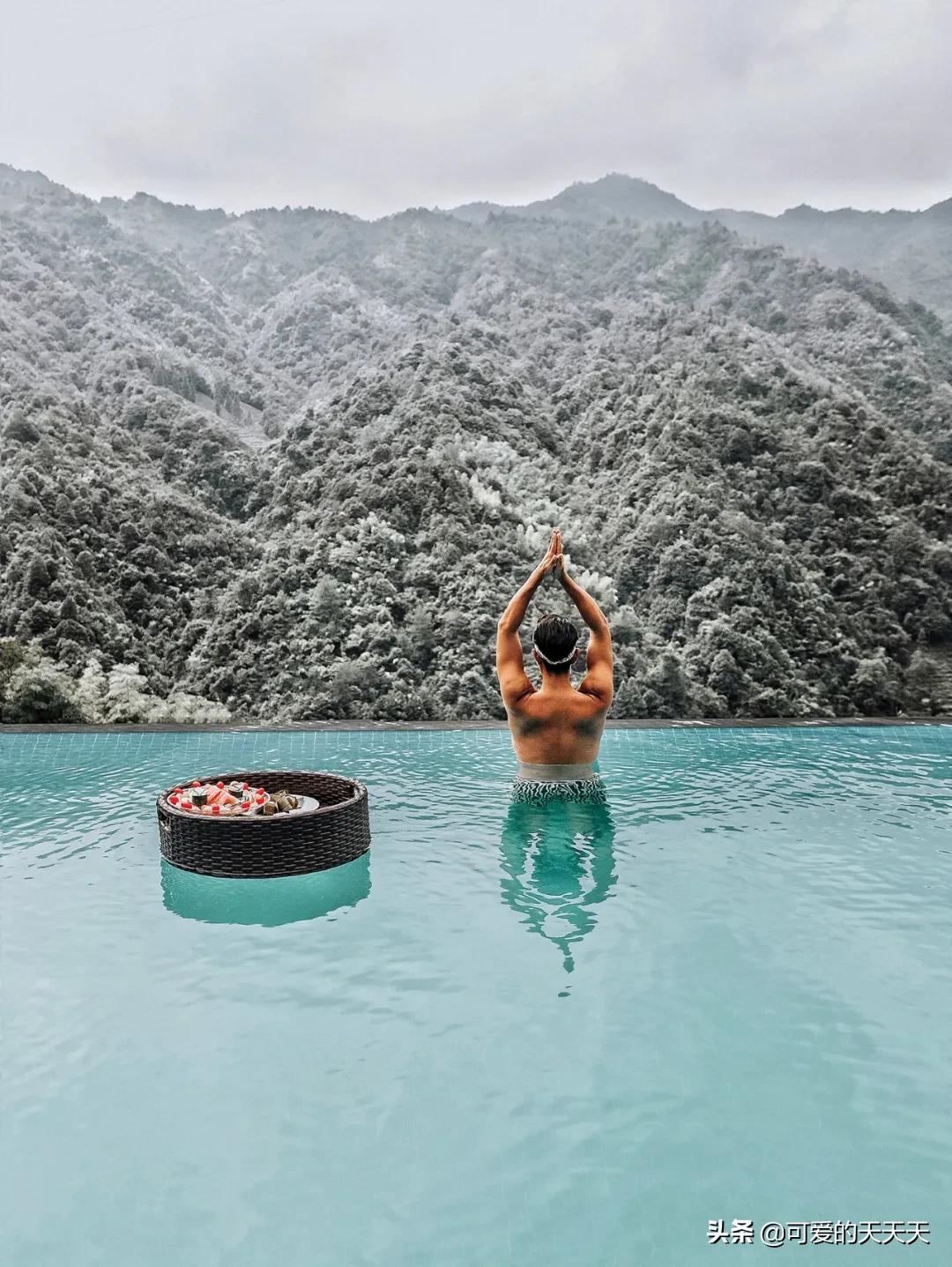 郴州莽山森林温泉图片高清,郴州莽山网红无边温泉