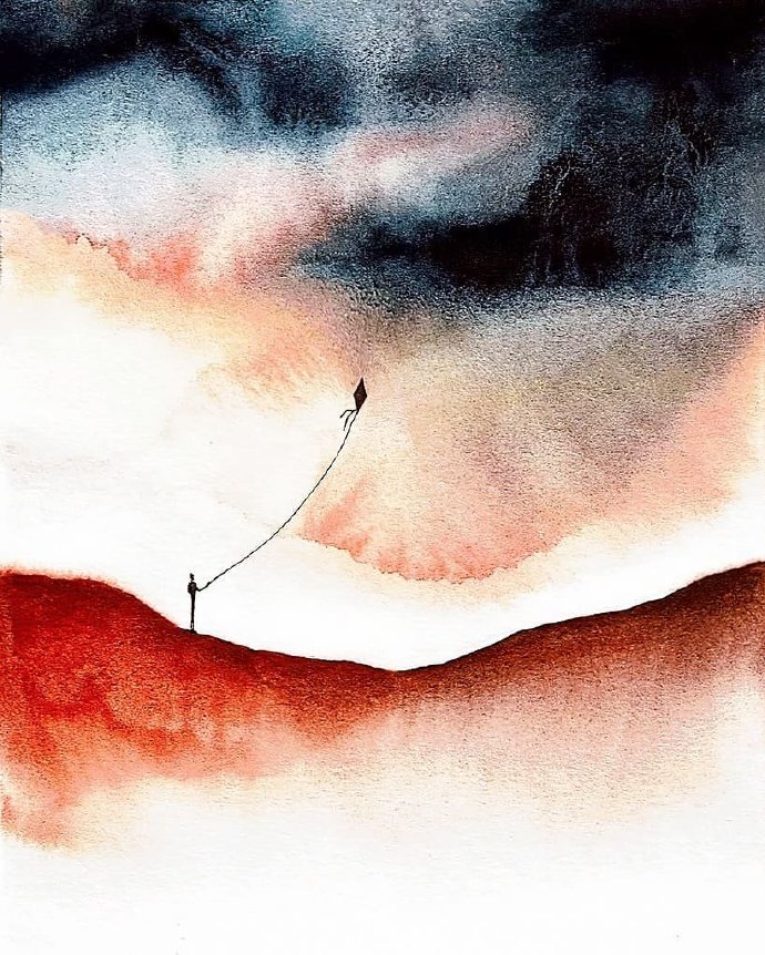 禅悟人生绘画作品,极简禅意绘画作品