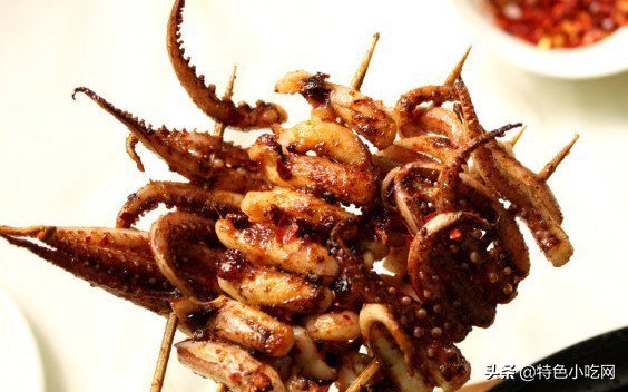 特色小吃网重点推荐---辽宁大连小吃铁板烤鱿鱼