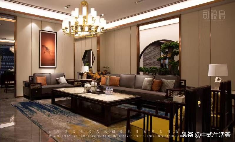 观山雅院中式家具图片,中式四合院软装实景