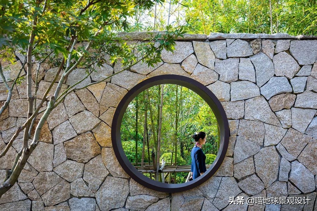 景墙圆形造型价格,简洁欧式庭院景观墙设计