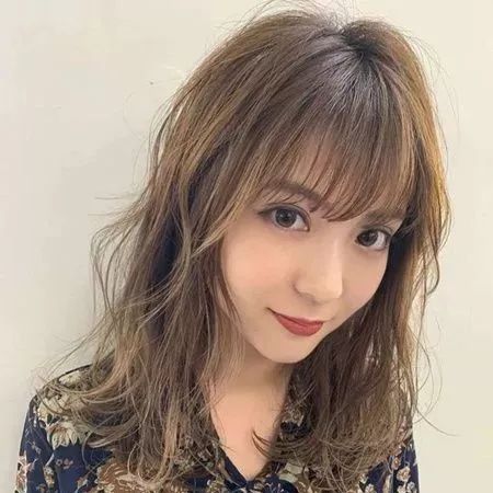 长脸型中长发烫发图片大全,小脸型中长发烫发