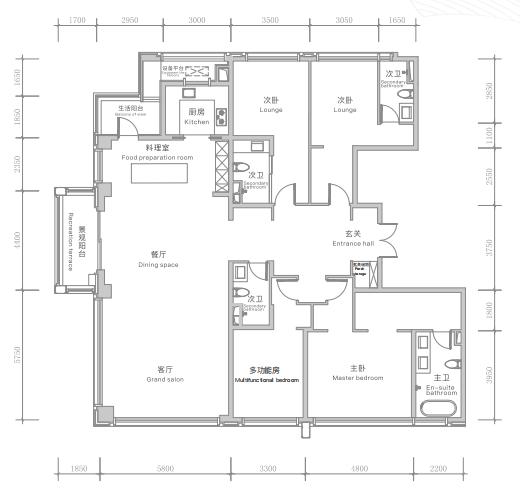 成都万科天府锦绣172户型,万科天府锦绣188平