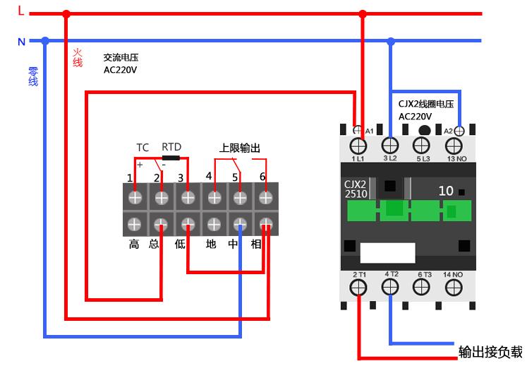 温度控制线路实物接线图,最简单温度控制电路图