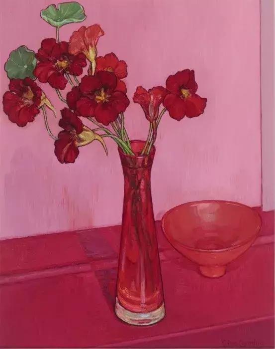 她72岁，画了50多年的画，花儿在她笔下都有了个性