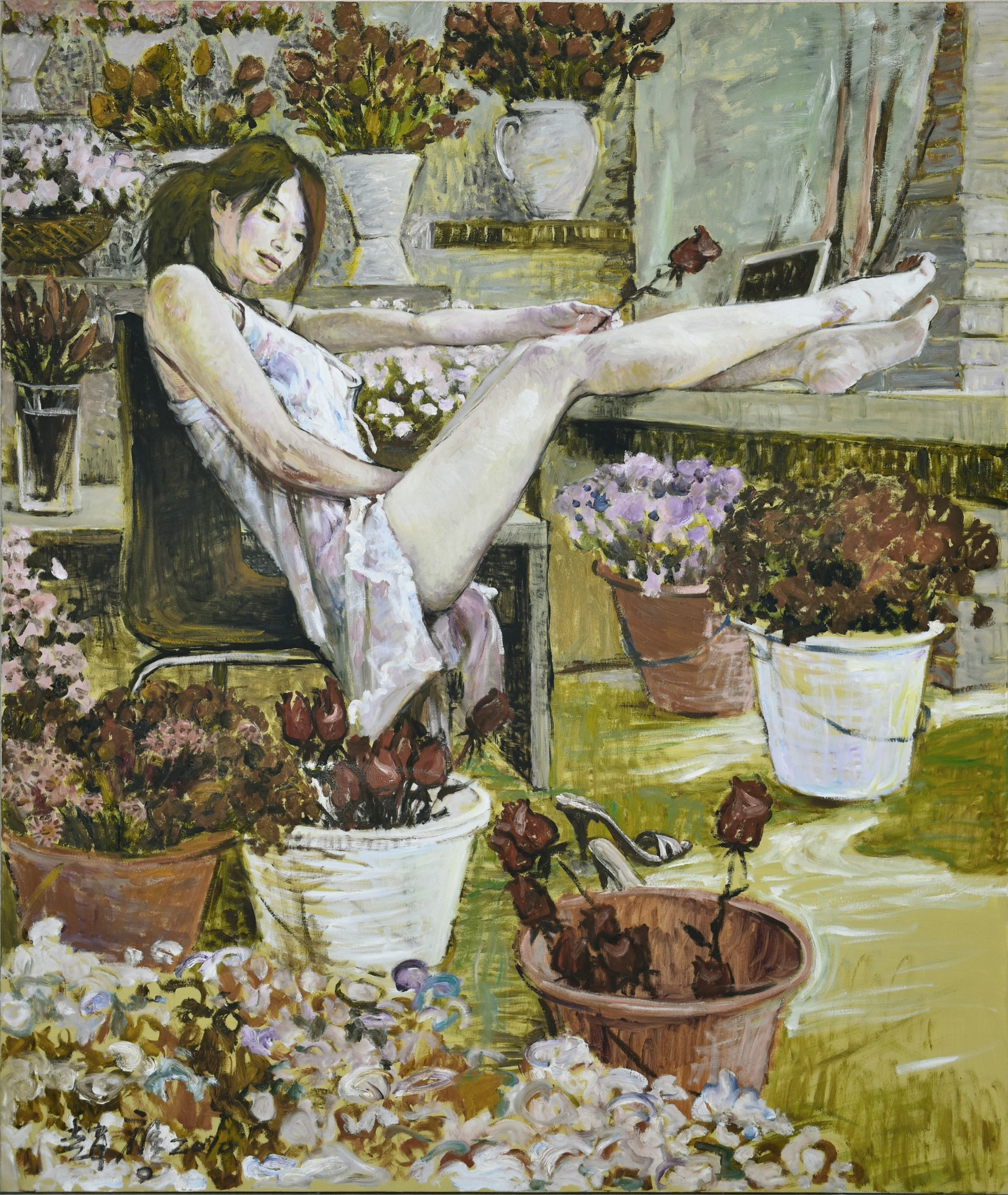 柠檬汁氤在水中　角落里美人如茵——画家赵鹰的写意油画