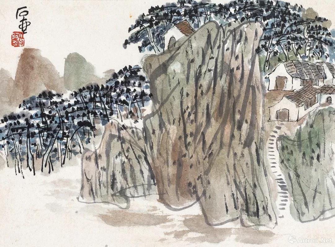 古代田园诗词山水画作品欣赏,历代名家山水画题诗