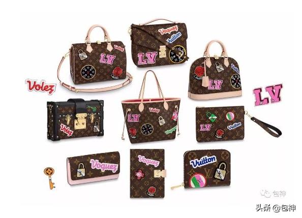 包神二手奢侈品,贴满徽章的包包lv
