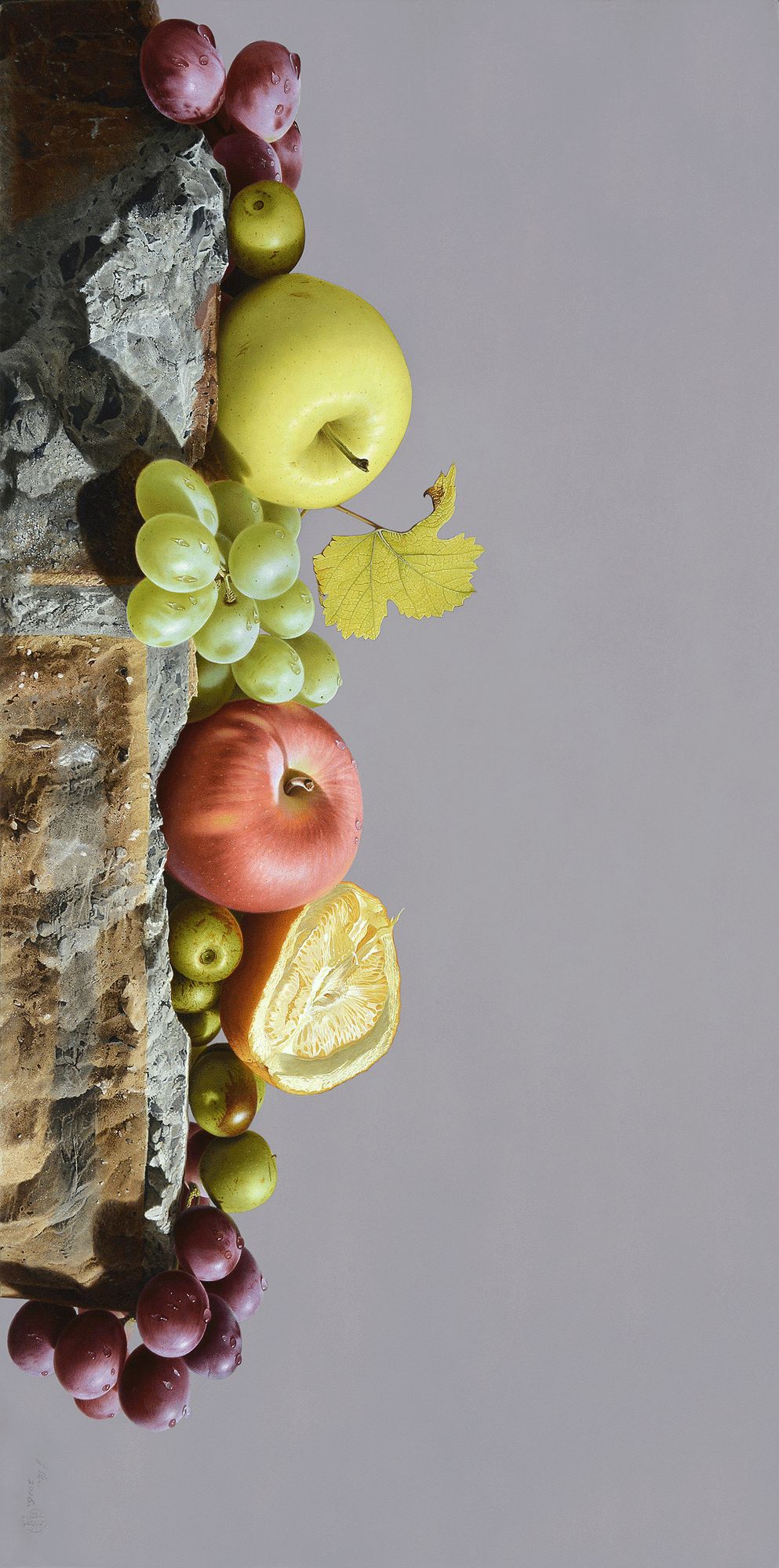 冷军画桃子图片大全,冷军画桃子放大5倍