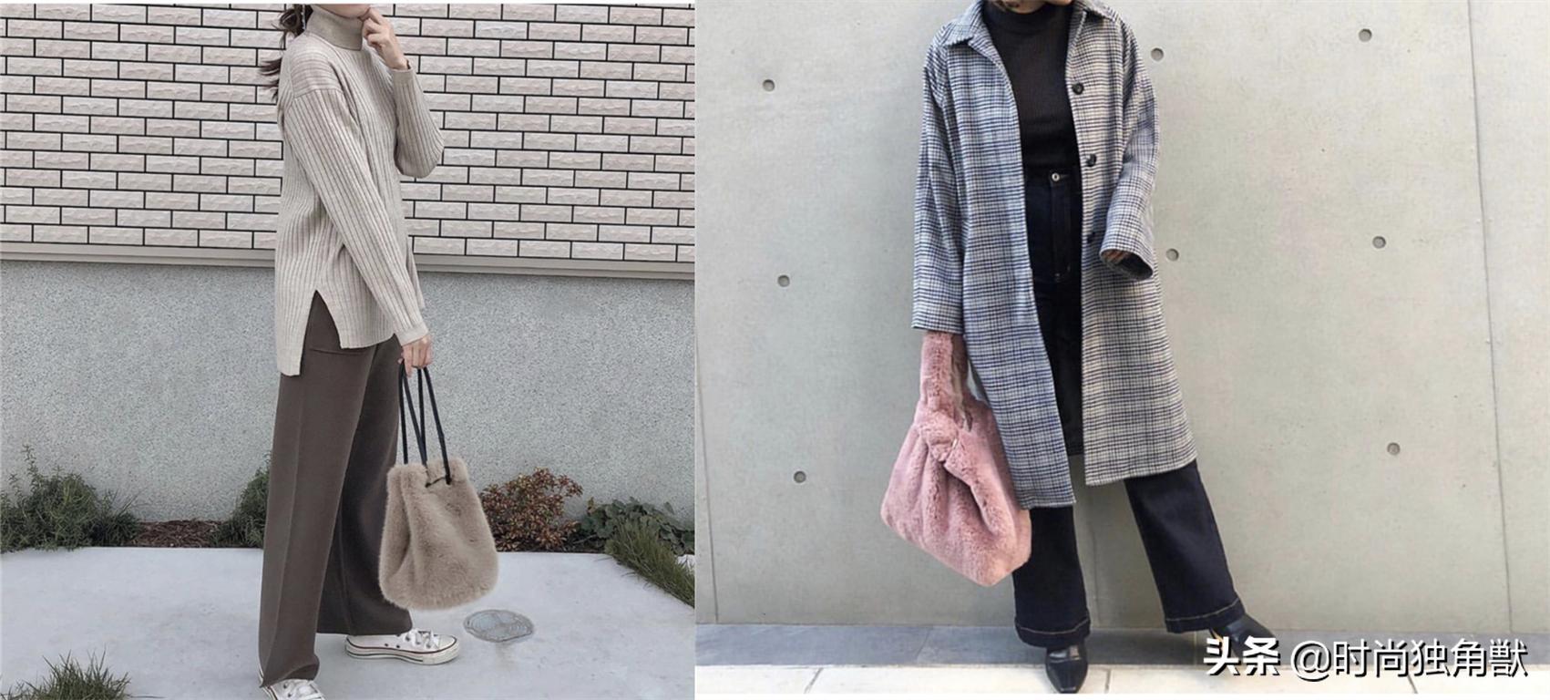 冬季温暖毛绒穿搭既少女又软萌,让秋冬内搭也穿出时髦感