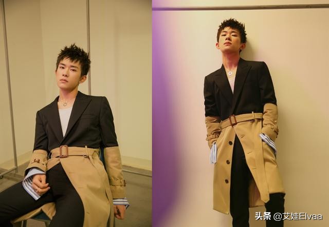 易烊千玺红色西装黑色短袖,易烊千玺没穿秋裤