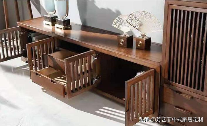 新中式家具客厅布置,新中式家具打柜子效果图