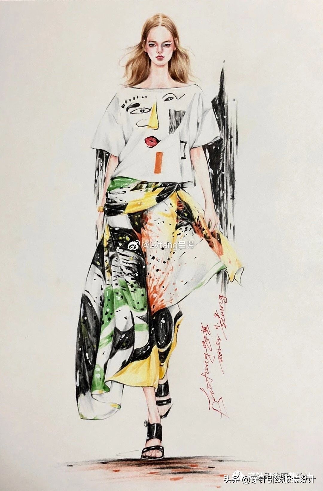 效果图手绘服装,效果图大全70-80平三室