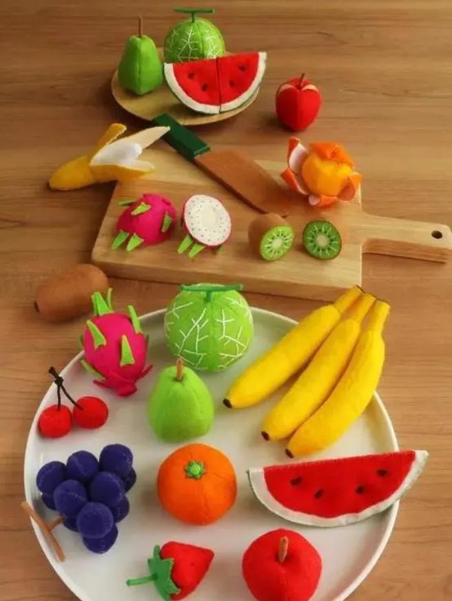 不织布幼儿手工蔬菜,不织布幼儿手工图片