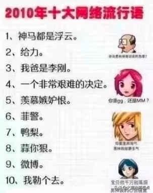 10句网络流行语大全,最流行的十句网络语
