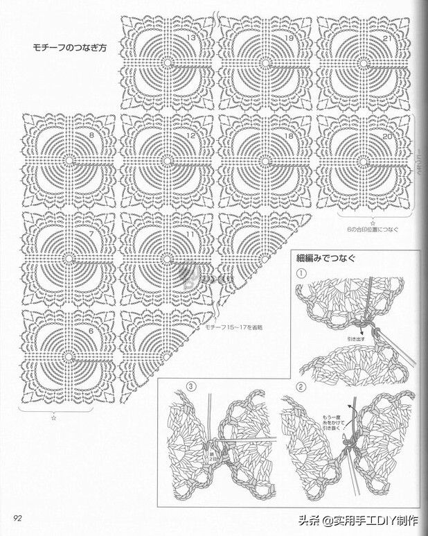 钩织圆形加针规律教程,钩编加针