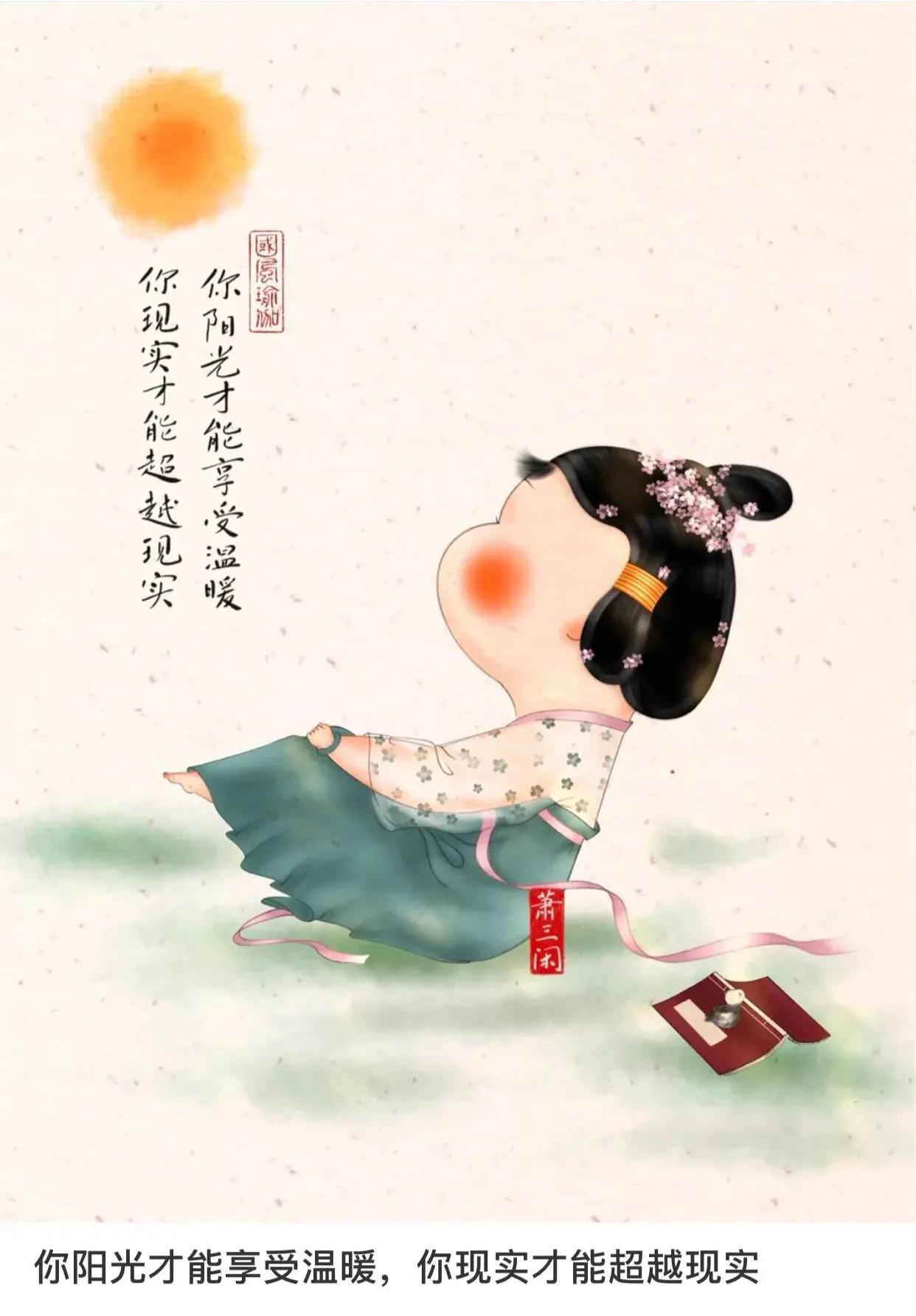 温馨治愈的插画,治愈系小插画可爱意境