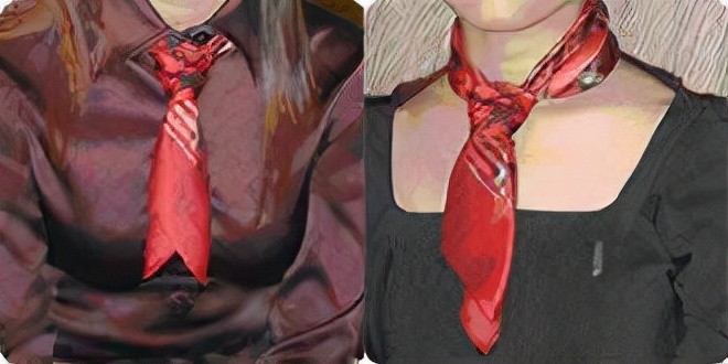 方形丝巾和丝巾扣,丝巾系法大全小方丝巾的打法