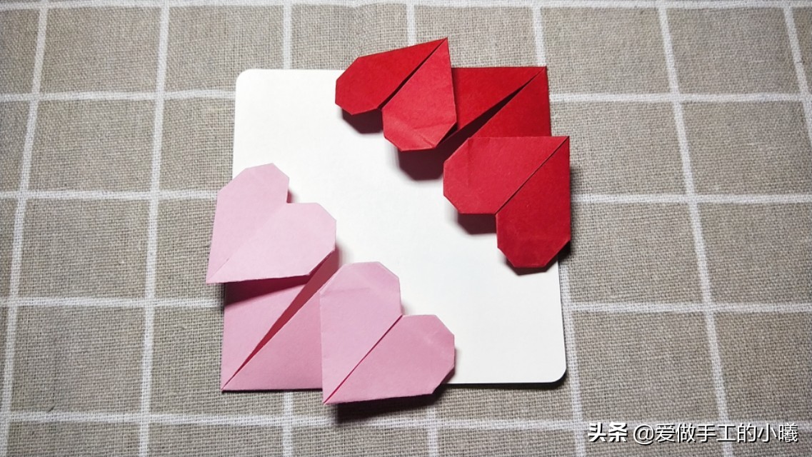 爱心书签用一个正方形纸怎么折,怎样用很小的白纸做一个爱心书签