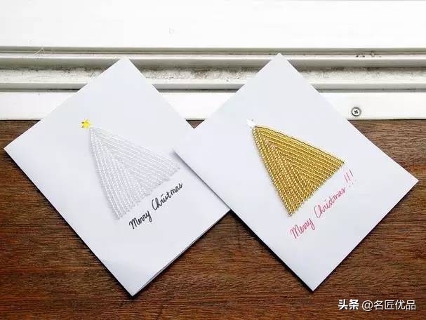 最简单的圣诞贺卡手工制作,手工作品太美了