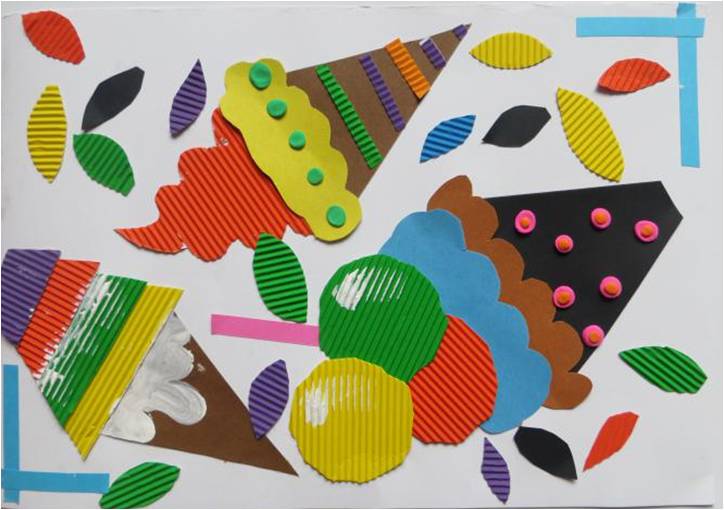 夏日冰淇淋少儿创意美术,清凉一夏主题冰淇淋绘画幼儿园