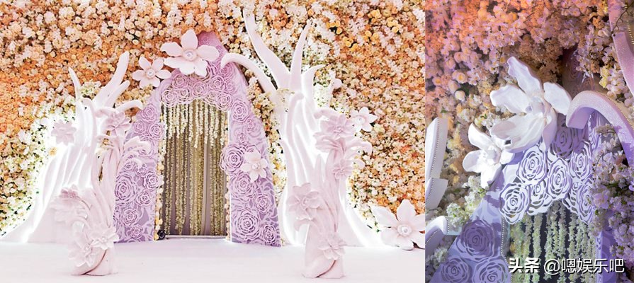 明星婚礼现场布置,张馨予婚礼现场金碧辉煌