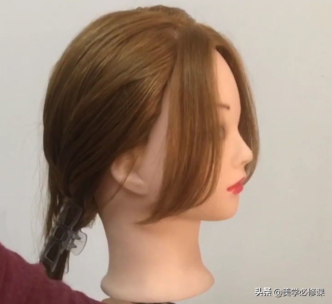 中长八字刘海发型适合什么脸型,教修剪刘海修饰脸型视频