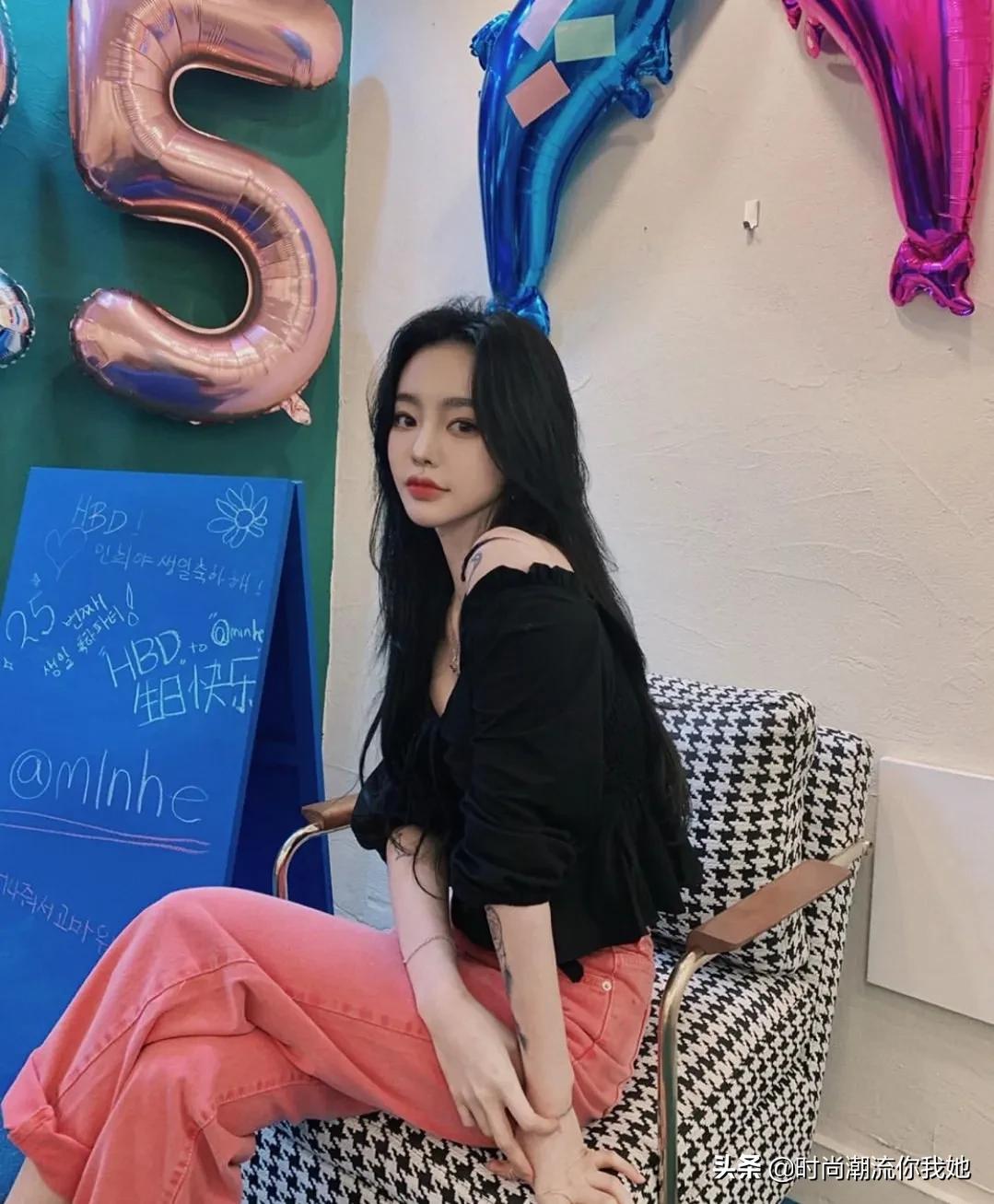 夏天穿马卡龙色系的长裤,马卡龙紫色裤子搭配