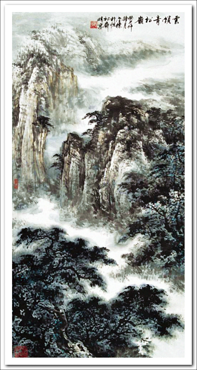 溪山山水画,溪山风骨山水图
