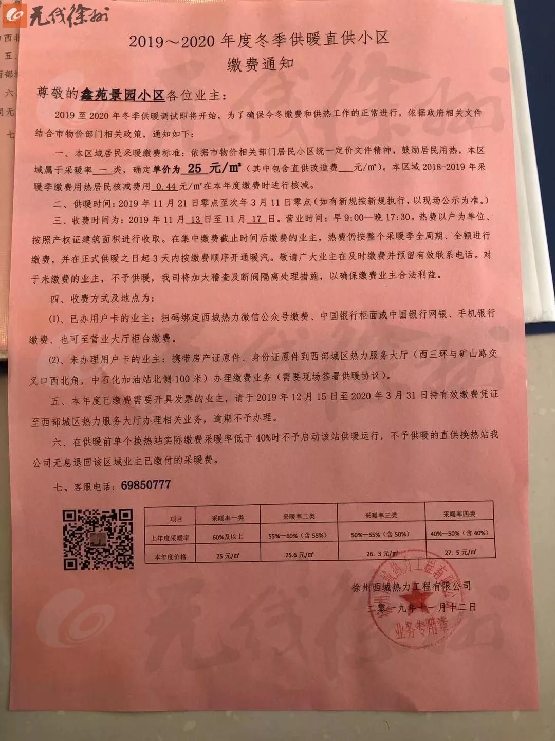 徐州供暖小区最新消息,徐州今冬供暖价格和供暖时间出炉