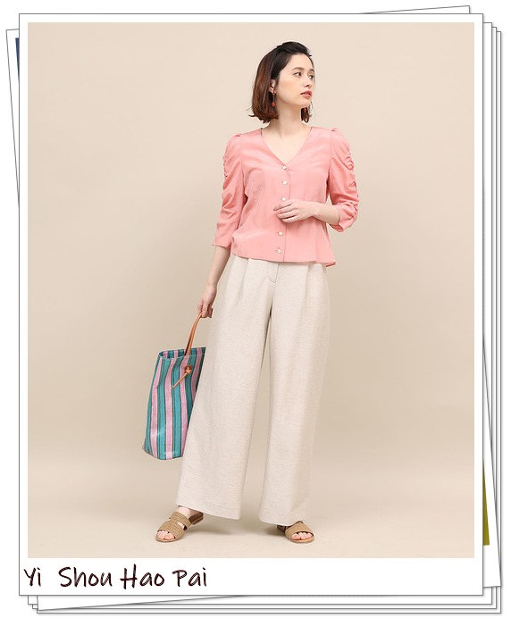 夏季亚麻宽松洋气7分裤,亚麻棉牛仔直筒裤穿搭