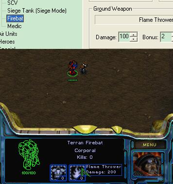 星际争霸人族原子弹伤害,星际争霸喷火兵