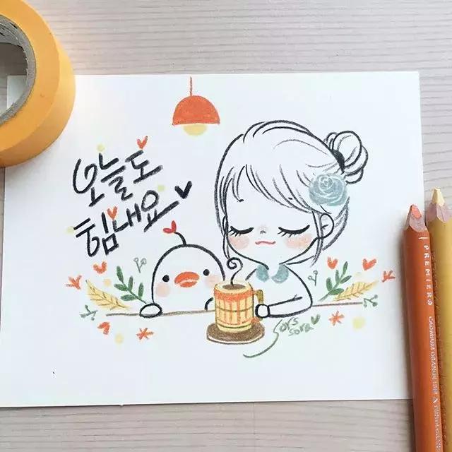 哈士奇的简笔画图片用彩铅画的,儿童彩铅简笔画6-12岁美观小人