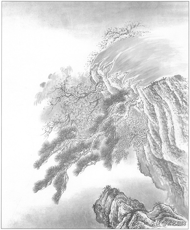 国画山水画作品欣赏简单,山水画稿大全集写意