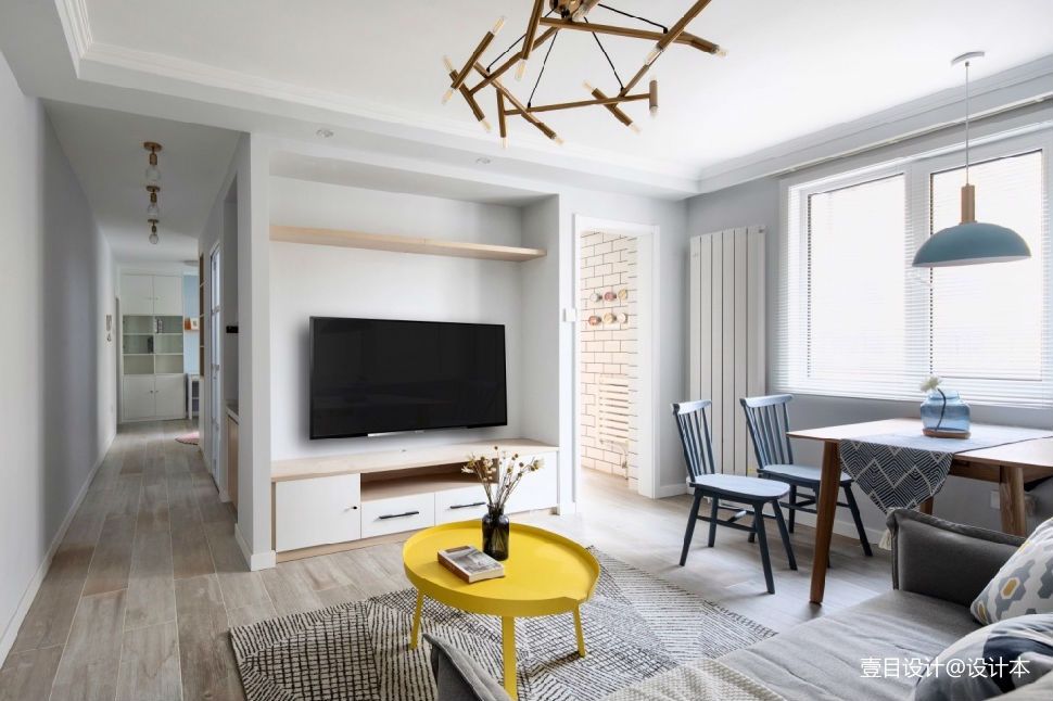 北京夫妻48平方小户型6万改造,二居室空间改造设计