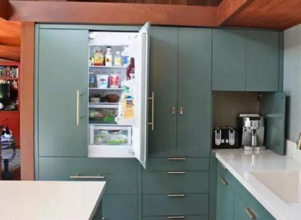 双开门冰箱橱柜效果图,冰箱橱柜装修效果图最流行款
